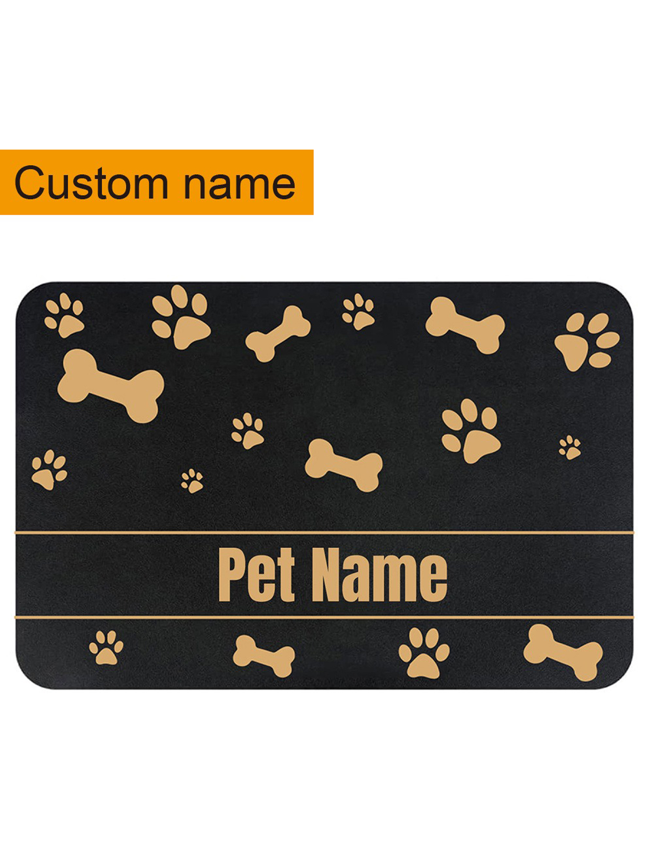 Custom Cute Pet Food Mat
